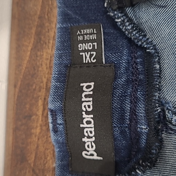 Betabrand Jeans Women's sz 2X Long Pull On Straight Leg Mid Rise Denim Jeans - Picture 6 of 10